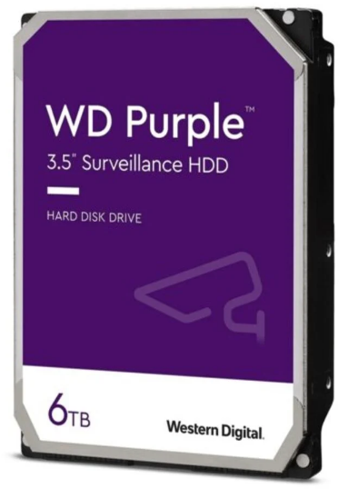 HDD WD Purple 6 TB para segurança / vigilância / DVR - WD64PURZ